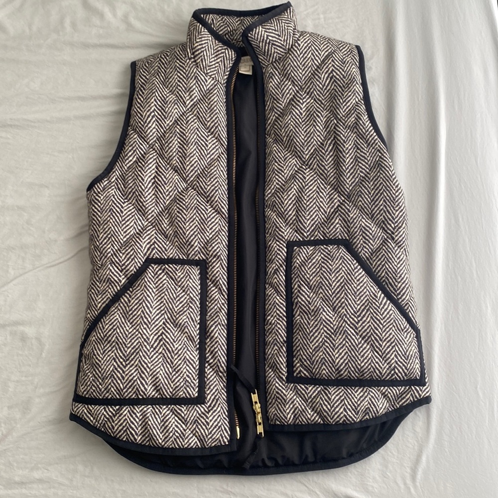 J CREW herringbone quilted vest